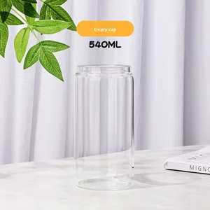 High Borosilicate Mason Glass <strong>Cup</strong> <strong>for</strong> Cold Brew Coffee Milk <strong>Tea</strong> Juice Beverages Customizable Bamboo Lid Straw Cola <strong>Cup</strong> Drinkware - Product Image 3