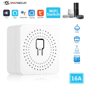 สวิตช์ไฟอัจฉริยะขนาดเล็ก 16A Wifi แบบไร้สาย DIY ควบคุมได้ 2 ทาง รองรับบ้านอัจฉริยะ Tuya Smart Life Alexa Alice Google Home - Product Image 2