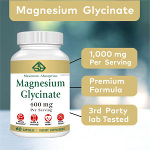 Glicinato de Magnesio Extra Fuerte Personalizable 400mg, Mineral para Adultos, Salud Muscular, Articular, Cardíaca y Nerviosa, Mejora la Densidad Ósea, 60 Cápsulas - Product Image 4