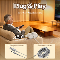 Altavoz Recargable de Mano con Doble Modo (Cableado+Inalámbrico) de 5-10W para V5.5 con Control por Voz, Batería de 2000-3000mAh para Teléfono Móvil
