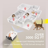 KI-Haustierroboter Rechteckig Beweglich Interaktives Sportspielzeug für Hunde und Katzen Intelligente Hindernisvermeidung Extrem Lange Akkulaufzeit