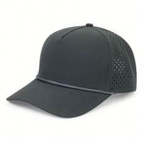 Casquette de baseball OEM de haute qualité, personnalisée, à 5 panneaux, avec trous découpés au laser, imperméable, avec patch logo, certifiée BSCI, style sportif