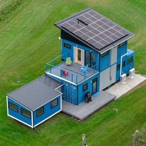 Casas Prefabricadas de 3 Pisos de 800 Pies Cuadrados con Paneles Solares de Energía Solar Casa Contenedor Contemporánea Construcción con Estructura de Acero - Product Image 3
