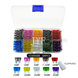 Fusibles para Automóvil 2A 3A 5A 7.5A 10A 15A 20A 25A 30A 35A, Mini, Micro, Estándar, Medianos y Grandes, Kit de Fusibles de Cuchilla - Product Image 2