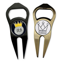 Fabricant d'accessoires de marqueurs de balles de golf de conception personnalisée pince à chapeau et outil de réparation de divot de golf magnétique en métal