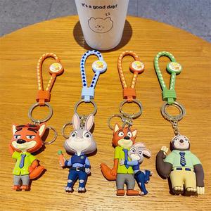 Porte-clés en PVC créatif Zootopia, figurines de lapins <span class=keywords><strong>Nick</strong></span> et Judy, breloque de sac pour couple, cadeau anime pour occasions festives - Product Image 4