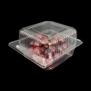 Custom Pla Transparent Blister Clamshell Plastic Take Away Fruit Box With Hole