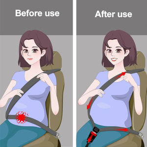 Cinturón <span class=keywords><strong>de</strong></span> seguridad para automóvil para mujer, especial para el embarazo tardío con comodidad y soporte para el vientre - Product Image 4