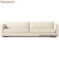 Ensemble de canapés modulaires sectionnels modernes en tissu rembourré pour salon avec fauteuil et ottoman