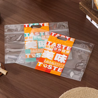 Sac à pain transparent réutilisable grande capacité avec fermeture éclair, imprimé en gravure, qualité alimentaire, pour le stockage et le conditionnement de produits alimentaires, type sachet pour pain grillé, emballage CJ