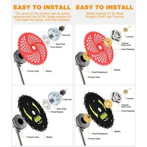 HkHK 9 en 1: Cuchilla con punta de carburo de 36 dientes y hoja de sierra de cadena de acero al carbono de 20 dientes con kit adaptador universal - Product Image 4