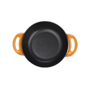 Sartén Eléctrica Yuanbao de 32 cm, Antiadherente, de Aleación de Aluminio, Doble Uso, con Mango Redondo Naranja - Product Image 1