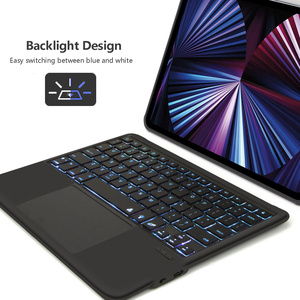 OEM Custom in pelle PU Smart magico Touch Pad tastiera retroilluminata impermeabile antiurto portamatite per <span class=keywords><strong>iPad</strong></span> 10.2 12.9 <span class=keywords><strong>2021</strong></span> - Product Image 2