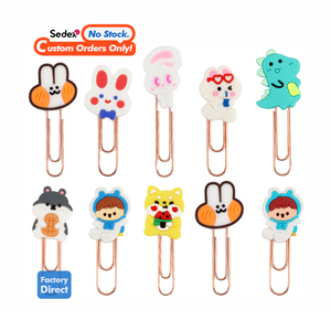Bán buôn độc đáo Tiny dễ thương động vật PVC quyến rũ cá nhân giấy chất kết dính Clips với móc kim loại khuyến mại <span class=keywords><strong>bookmarks</strong></span> - Product Image 2