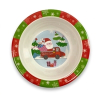 Assiette de Noël en mélamine ronde pour dessert et collation, vaisselle de fête à motif de dessin animé pour enfants