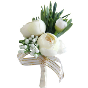 Tùy Chỉnh Trang Trí Đám Cưới Hoa Phù Dâu Boutonniere <span class=keywords><strong>Corsage</strong></span> Nhân Tạo Hoa Khô Bridal Tay Cổ Tay <span class=keywords><strong>Corsage</strong></span> Cho Đám Cưới - Product Image 5