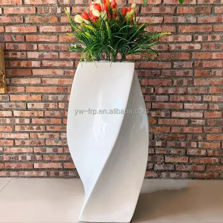 outdoor pots large garden flower pots planter Hotel Shopping mall Fiberglass Vase