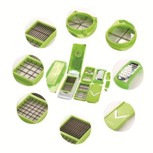 Multifunzione 12 pezzi taglierina verdura Gadget da cucina eco-friendly per uso domestico affettatrice grattugia di patate popolare frutta verdura - Product Image 3