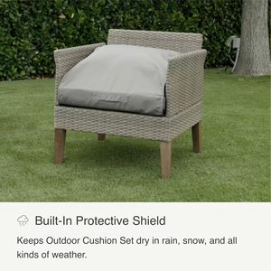 Outdoor Seat Cushion 24x24 In Rectangular <b>Waterproof</b> PP Cotton Filling Single <b>Sofa</b> Use - Product Image 4