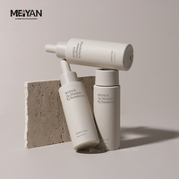 MYPACK Beige HDPE Soft-Touch Runde 100ml 4 oz Quetschbare Hautpflege-Serum Flüssigkeits-Tropfflaschen für Haaröl aus Kunststoff