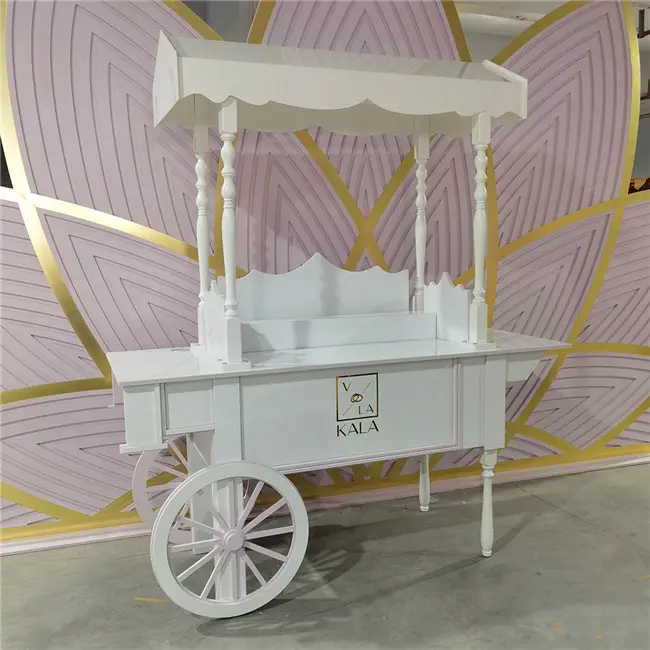 Wedding Parties Suppliers Decor Food Stall Vintage Candy Cart For Birthday Parties