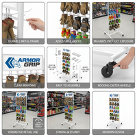 Présentoir à gants métallique sur mesure, porte-vêtements autoportant et portable pour boutique de détail