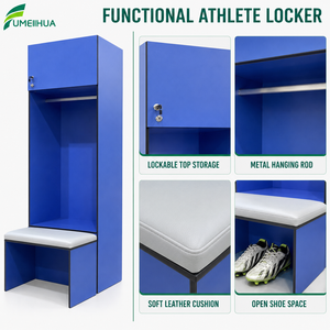 Dressing démontable Pro Player Locker avec clé et serrure électronique Matériau stratifié compact HPL assemblé - Product Image 4