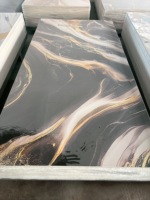 Panneau mural décoratif en PVC, feuille de marbre 1220x2440x3mm, ignifuge, écologique, pour la décoration intérieure, utilisation en bureau et en salle de bain