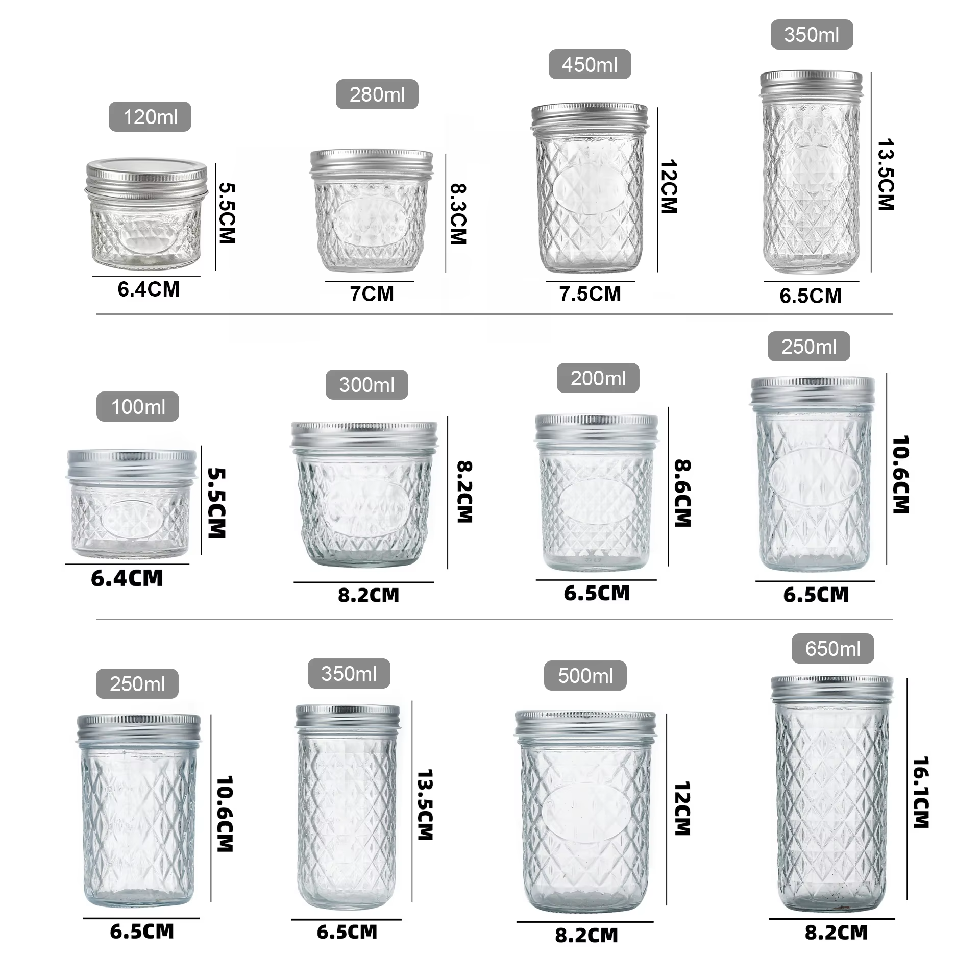 100ML  120ML 250ML 300ML 350ML500ML 650ML