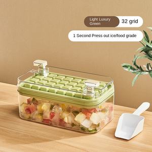 Machine à glaçons d'été Boîte de rangement carrée avec couvercle et <span class=keywords><strong>bac</strong></span> à glaçons Light Ice Ball Maker Mold Trays for Freezer Ice Cube Tray With Container - Product Image 6