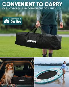 PF Inflatable Water <b>Hammock</b> Float 9'*9'*6'' Big Floating Dock Mat Portable With Rafts HW10-1 Pvc Air Mats Floating Double Layer - Product Image 6