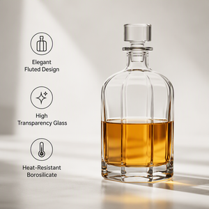 <span class=keywords><strong>Carafe</strong></span> à <span class=keywords><strong>whisky</strong></span> en <span class=keywords><strong>verre</strong></span> à fond épais de 1000 ml, bouteille à spiritueux en <span class=keywords><strong>cristal</strong></span>, <span class=keywords><strong>carafe</strong></span> à liqueur avec bouchon hermétique - Product Image 2