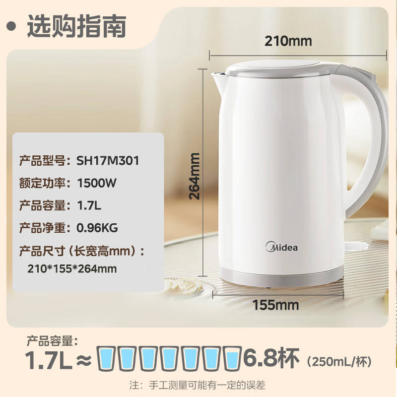 สีขาว [สแตนเลส 304 ขนาด 1.7 ลิตร] SH17M301a