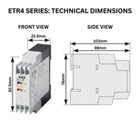 Relais de surveillance de niveau de sécurité SIL3 pour commande de moteur, série EMR6, 500V AC, EATON EMR6-A500-D-1