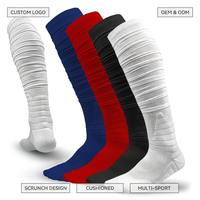 Chaussettes de football et de basketball personnalisées avec logo, rembourrées, à compression, en polyester et élasthanne, vente en gros OEM
