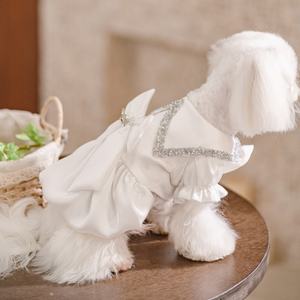 Ropa para Mascotas, Vestido de Novia Elegante y Noble con Volantes para Mascotas, Vestido de Lujo para Perros y Gatos, Lavable y Cómodo para Fiestas de Boda - Product Image 4