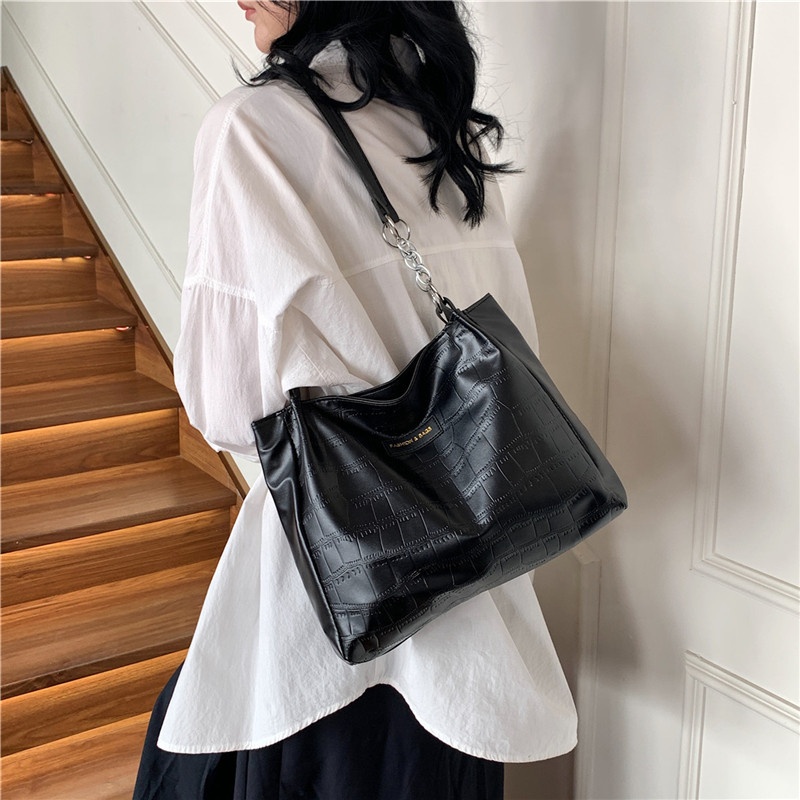 Alibaba Pu Leather Handbags Wholesale Black PU Leather, Zipper