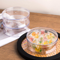 Boîte alimentaire carrée en plastique PS transparente, pliable et recyclable, avec emballage en acétate transparent