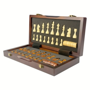 Juego de Mesa 2 en 1 de Madera Premium en Oferta, Ajedrez y Damas, Juego de Regalo para el Desarrollo de la Inteligencia y la Educación Temprana de los Niños - Product Image 4