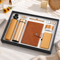 Ensemble de papeterie de luxe en cuir PU A5 fait main avec logo personnalisé, ensemble de stylos, fournitures de bureau, cadeau promotionnel d'entreprise