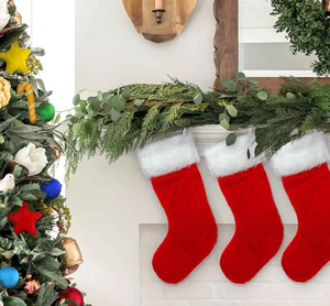 Wholesale High Quality <b>Christmas</b> <b>Stockings</b> for Embroidery Xmas Decor Faux Fur Party Decoration Luxury Velvet <b>Christmas</b> <b>Stockings</b> - Product Image 1