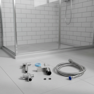 Kit di Accessori per Bidet all'Ingrosso |   Spruzzatore Manuale ad Alta Pressione per Bagno, Doccetta Potente e Durevole con Valvola a 2 Vie - Product Image 1