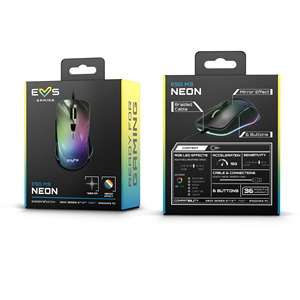 เมาส์เกมมิ่ง ESG M3 นีออน (เอฟเฟกต์กระจกเงา, สายถักแบบ USB, ไฟ LED RGB, 7200 DPI) - Product Image 5