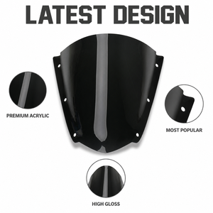 Parabrisas de Último Diseño para <span class=keywords><strong>Kawasaki</strong></span> <span class=keywords><strong>Ninja</strong></span> ZX-10R <span class=keywords><strong>ZX10R</strong></span> 2021-2026, Acrílico Doble Burbuja, Negro Gris - Product Image 3