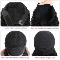 Perruque bandeau sans dentelle, couleur naturelle, cheveux raides, pour femmes noires, 100% cheveux humains