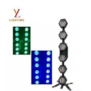 Projecteur LED Rétro à <span class=keywords><strong>6</strong></span> Yeux Effet Lumineux AC100-220V RGB DMX512 RDM à Gradation Linéaire pour Scène Stroboscopique et Effet Wash - Product Image 2