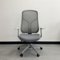 Chaise de bureau ergonomique de direction confortable en maille pivotante avec dossier réglable et appui-tête pour utilisation informatique
