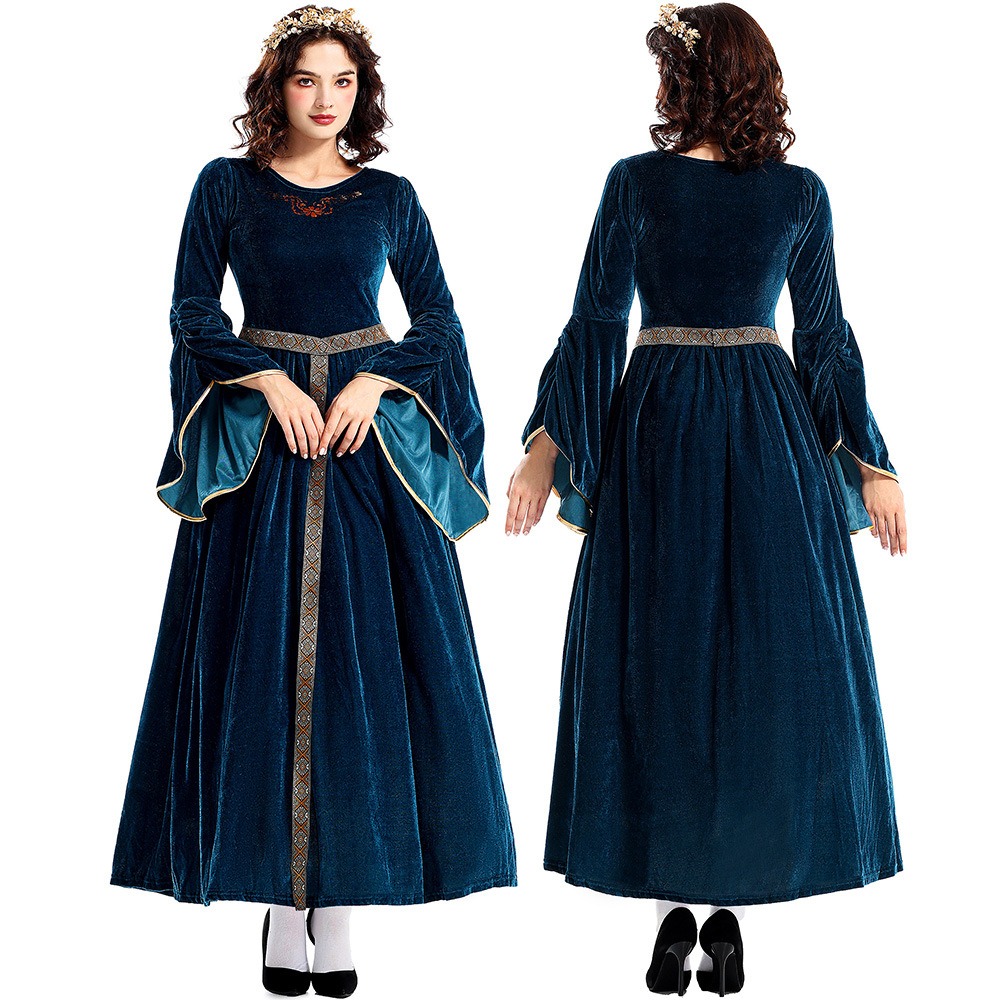 halloween costume dark blue dress Hamri Maxi Dress White / Blue Floral main image 0