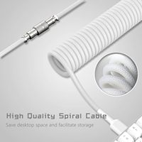 Câble de chargement USB C enroulé personnalisé Clavier d'aviateur détachable à double manchon Clavier mécanique intelligent en nylon Appareils Android