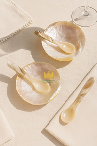Cuchara de Café de Nácar Moderna y Ecológica de Lujo, Artesanía con Concha Marina y Concha de Caracol, Elegante, Hecha a Mano en Vietnam - Product Image 3